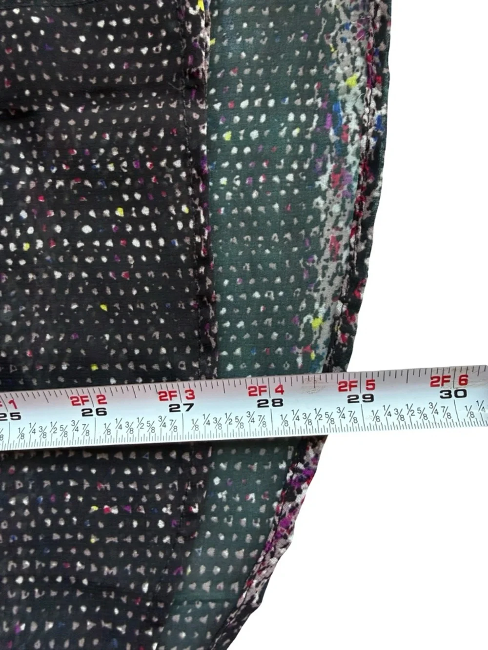 CAbi Sheer Blouse with Pink, Blue & White Speckle Print Size S Lightweight - Picture 7 of 13